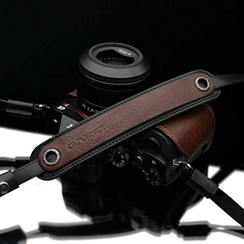 GARIZ Genuine Leather Camera Neck Strap XS-CHLSNBR2 Brown