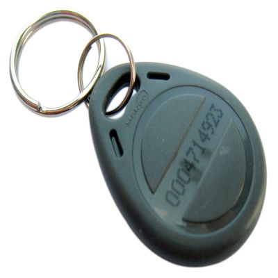 10PCS #2 125KHz Pre-programmed ID Keyfob Token - Grey Pack of 10