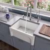 ALFI brand AB2418ARCH-W Arched Apron Thick Wall Fireclay Single Bowl Farm Sink, 24", White view 4