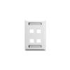 1 - FACEPLATE, ID, 1-GANG, 4-PORT, WHITE view 1