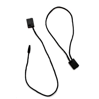 7" 1000 Pcs Black Hang Tag Nylon String Snap Lock Pin Loop Fastener Hook Ties