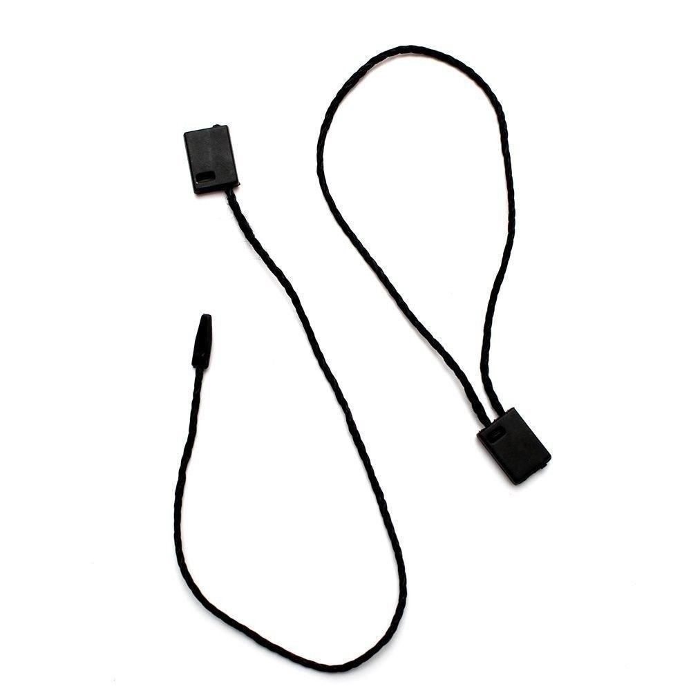 7" 1000 Pcs Black Hang Tag Nylon String Snap Lock Pin Loop Fastener Hook Ties