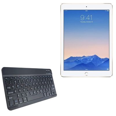 BoxWave Keyboard Compatible with iPad Air (2th Gen 2014) - SlimKeys Bluetooth Keyboard, Portable Thin with Chiclet-Style Keys - Jet Black