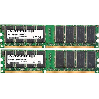 2GB KIT (2 x 1GB) for Dell Dell Dimension 1100 (DE051) 2400 3000 4550 (533Mhz Bus) 4590T 4600 4600C 4600i 8300 XPS. DIMM DDR Non-ECC PC2700 333MHz RAM Memory. Genuine A-Tech Brand.