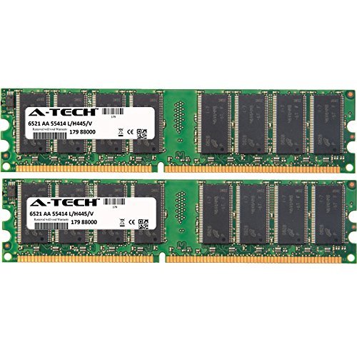 2GB KIT (2 x 1GB) for Dell Dell Dimension 1100 (DE051) 2400 3000 4550 (533Mhz Bus) 4590T 4600 4600C 4600i 8300 XPS. DIMM DDR Non-ECC PC2700 333MHz RAM Memory. Genuine A-Tech Brand.