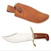 Bear & Son Gold Rush Cocobolo Bowie Knife w/ Leather Sheath  Large Full Tang Fixed Blade, Sandvik 12C27M Stainless Clip Point Bowie, Satin Finish, Brass Guard, Cocobolo Handle, USA Made, Belt Carry view 1