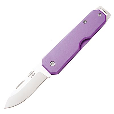 Bear & Son 110PL 3 7/8" Aluminum Slip Joint W/Clip Purple