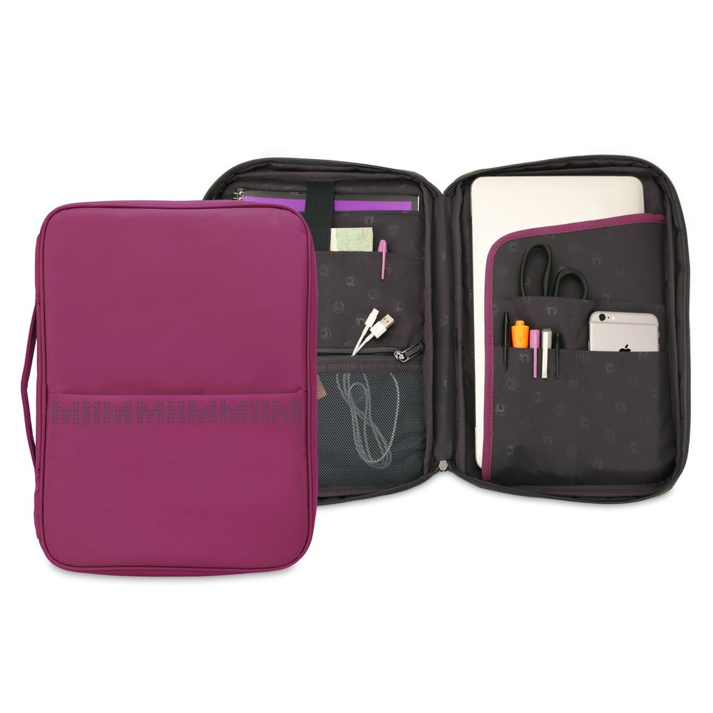 11 Inch MacBook Air MIIM Bright Mini Polyester Portfolio Sleeve (Magenta)