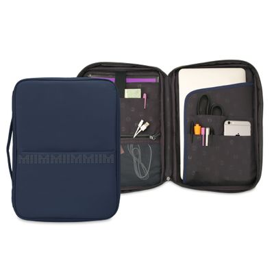 11 Inch MacBook Air MIIM Bright Mini Polyester Portfolio Sleeve (Navy Blue)