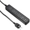 ELECOM Thunder Guard Power Strip Swing Plug 6 Outlet 2.5m [Black] T-K1A-2625 BK (Japan Import) view 1