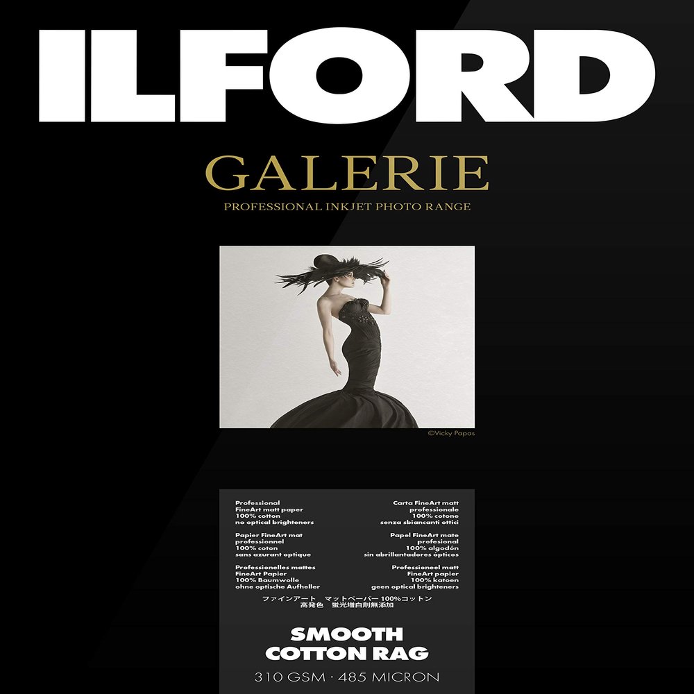 ILFORD GALERIE Prestige Smooth Cotton Rag 310gsm A4-210mm x 297mm 25 Sheets