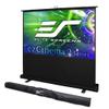 Elite Screens ezCinema 2 Projector Screen, Aluminum, Black | 84-inch 16:9, Manual Floor Pull Up Scissor Backed Portable Home Office Classroom Front Projection + Carrying Bag |2-Year Warranty, F84XWH2 view 1
