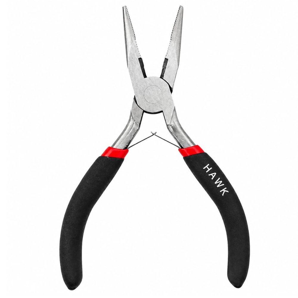 PLIER KING 5" (12.7 cm) Drop Forged Steel Long Nose Pliers | Precision Grip & Bend | For Electricians, Jewelers & DIY Tasks
