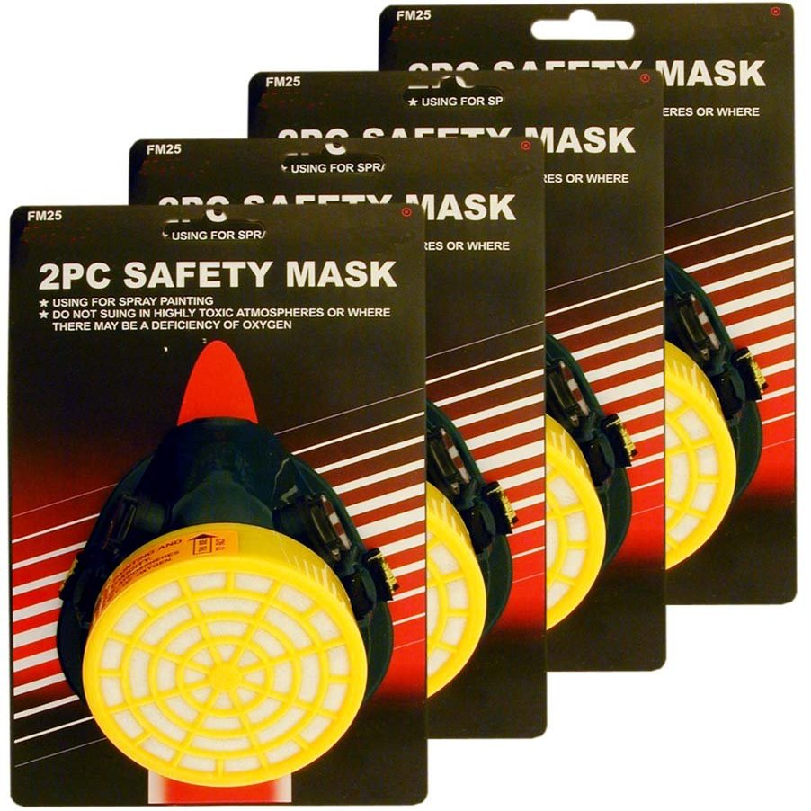 KNIGHT GUARD (4 Pack) Single-Cartridge Filter Mask | Low-Toxicity Protection | Soft Fabric & Adjustable Strap | Ideal for Allergy Sufferers