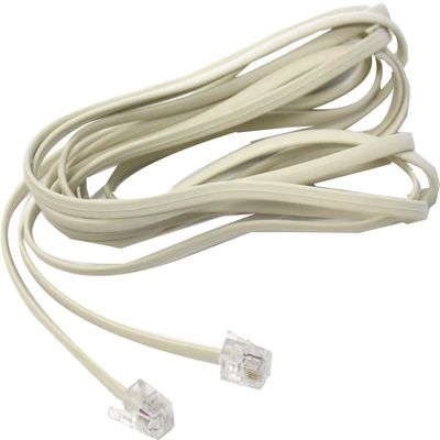 Hawk | 2 Pack |10-Foot (3.1 m) Extra Long Plug-to-Plug Telephone Cord | Aesthetic Ivory Color | Universal Fit | Reliable Connectivity Solution