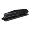 Universal 74323 12-Sheet Deluxe Two- and Three-Hole Adjustable Punch, 9/32-Inch Holes, Black view 2