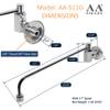 AA Faucet Wok Range Center-On Automatic Faucet with 17" Spout & 3/8" Male Inlet for Restaurant Kitchen AA-511G (3/8" Inlet 17" Spout) view 2