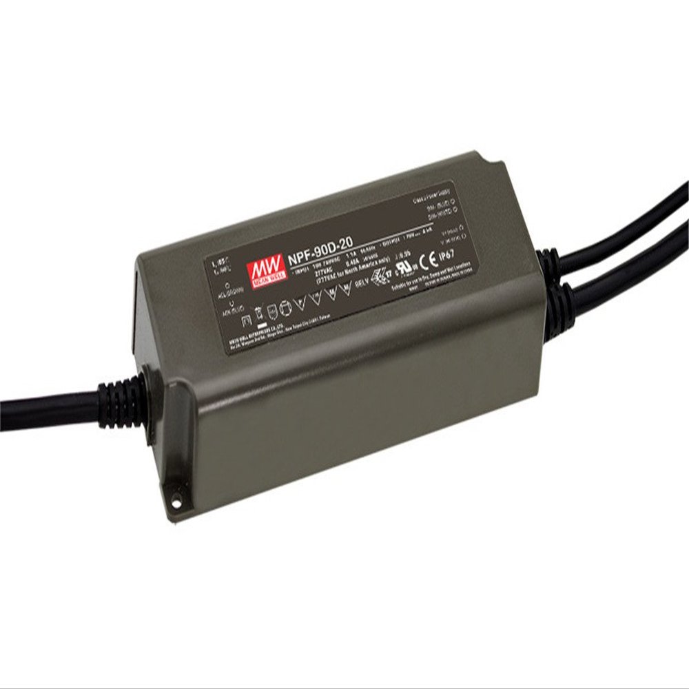 NPF-90D-20 AC to DC Switching LED Power Supply Single Output with PFC Function 20 Volts 4.5 Amps 90 Watts
