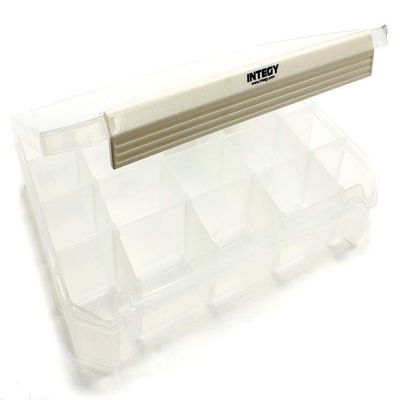 Integy Plastic Storage Box 255x188x43mm for Small Parts & Hardware 20 Compartments