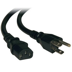 Tripp Lite Heavy-Duty Computer Power Cord 14AWG 15A (NEMA 5-15P to IEC-320-C13) 2-ft.(P007-002) by Tripp Lite