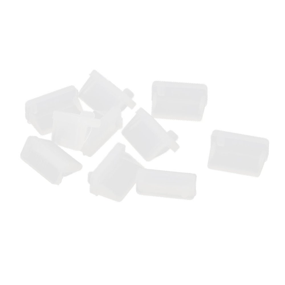 uxcell Silicone USB Port Cover Protector for Female End 10Pcs Clear