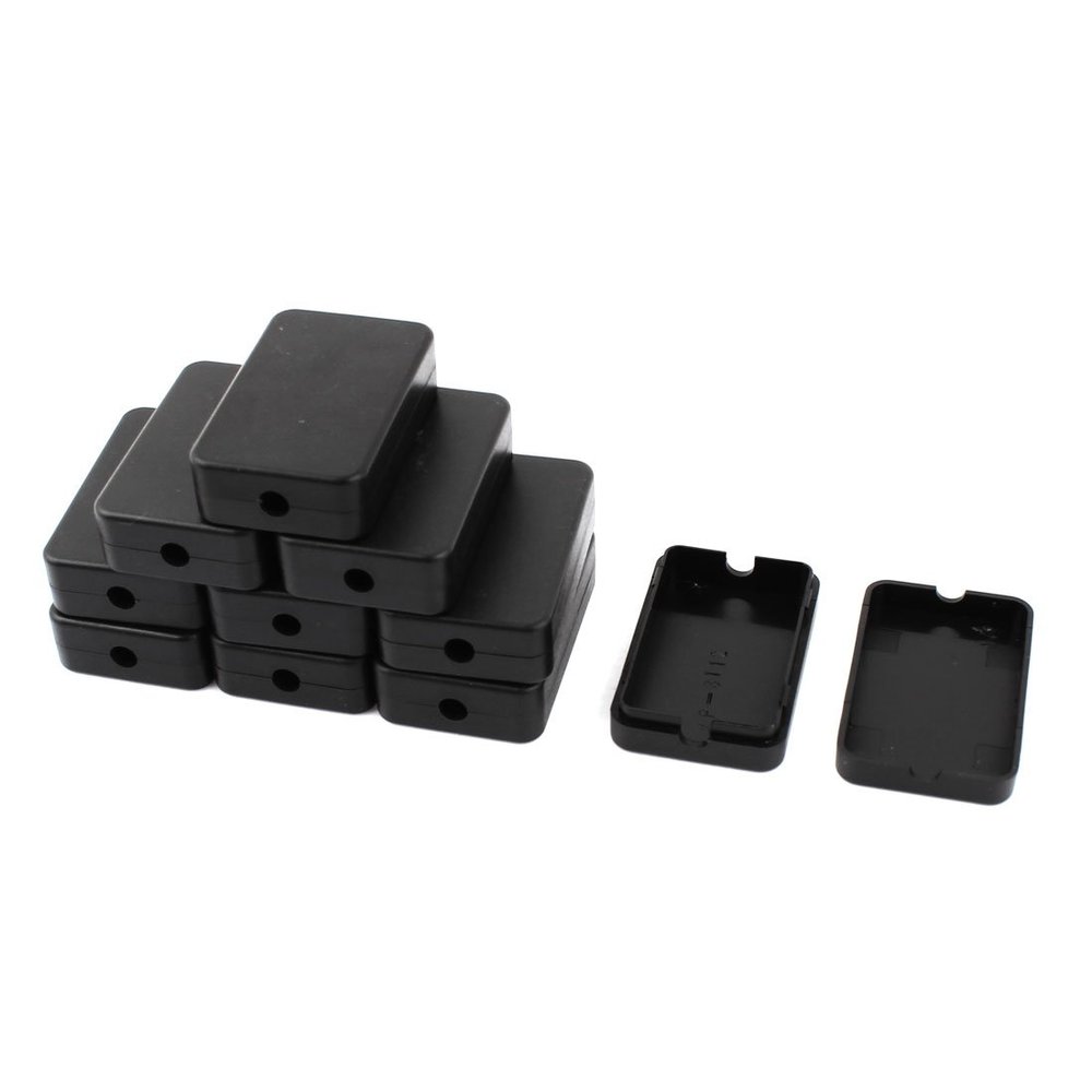 uxcell 10pcs Black Electronic Project Case Junction Box DIY 55mmx35mmx15mm