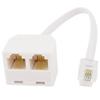 uxcell Phone Line Splitter, RJ11 6P4C Modular Handset to Double RJ11 6P4C Socket Connector Adapter for Landline, Modem, Fax Machine, 2 Way Cell Phone Jack Line Converter for Home Office view 3