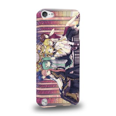 Case88 Premium Designs Vocaloid Miki Hatsune Miku Haku Luka Lin 0974 Protective Snap-on Hard Back Case Cover for Apple iPod Touch 5