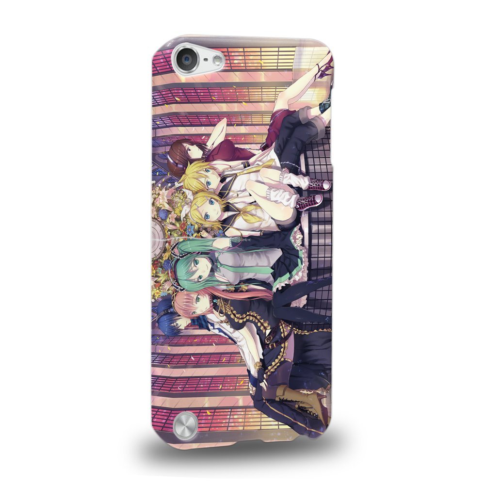 Case88 Premium Designs Vocaloid Miki Hatsune Miku Haku Luka Lin 0974 Protective Snap-on Hard Back Case Cover for Apple iPod Touch 5