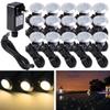 Yescom LumeStar 15-Pack 3000K Warm White LED Deck Lights Outdoor Waterproof view 2