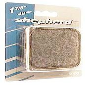 Shepherd 9080 1-7/8" Square Metal Carpet Base Caster Cups 4 Count