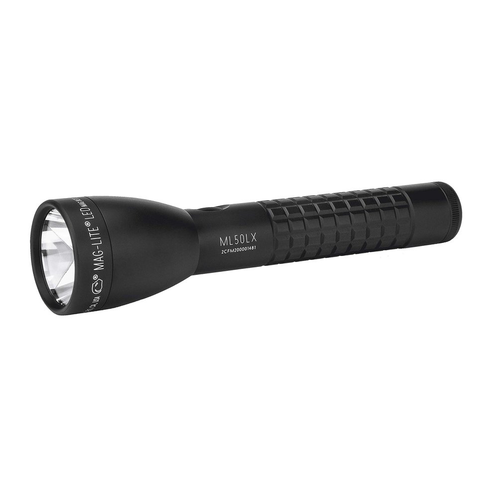 Maglite ML50LX 2-Cell C LED Flashlight, Adjustable Beam, Water-Resistant, Multiple Light Modes, Long Runtime, Tactical-Style Grip  Black