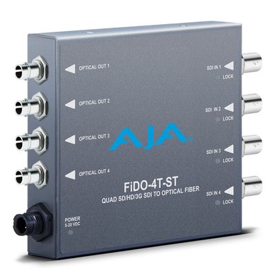 Aja FiDO 4 Channel 3G-SDI to ST Fiber Mini Converter