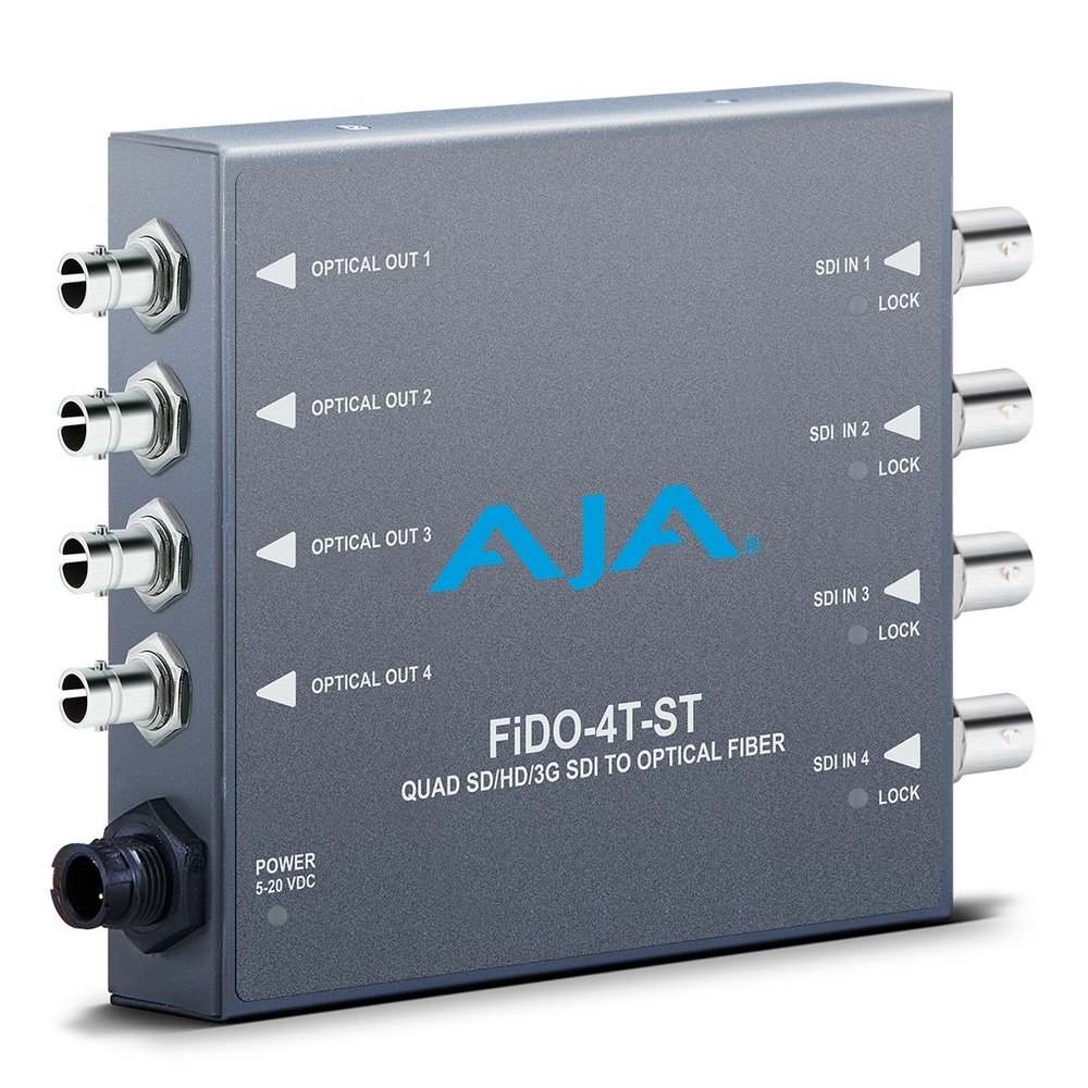 Aja FiDO 4 Channel 3G-SDI to ST Fiber Mini Converter