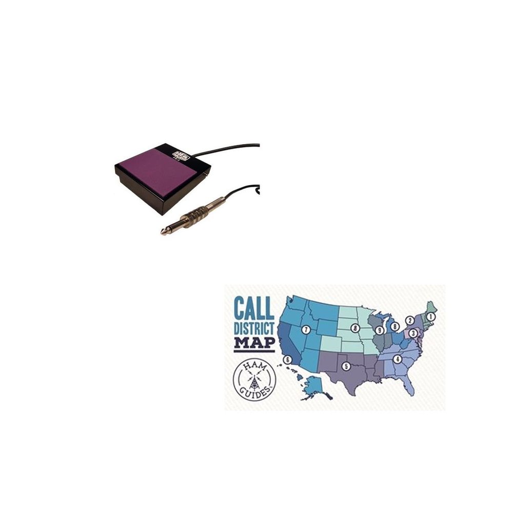 Bundle - 2 Items - Heil Sound Foot Switch for PTT, Single Channel and Ham Guides TM Pocket Reference Card