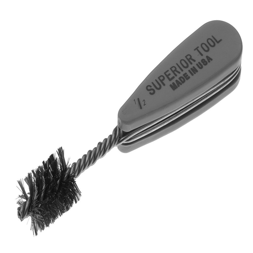 Superior Tool 18612 Stainless Steel Fitting Brush, 1/2"