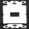 RiteAV - 1 Port Insert for Decorative Wall Plate White view 1