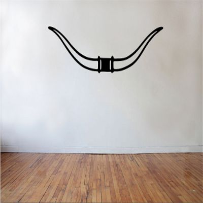 Blinggo Western Scene Bull Horns Style 1 Removable Vinyl Wall Decal Home Dicor