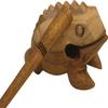 WitnyStore Croaking Frog Handcrafted Carved Wooden Figurine Authentic Folk Art Unique Wood Sound Maker Guiro Decorative Home Decor Sculpture for Adult Collectors view 1