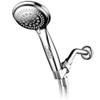 Dream Spa 1459 9-Setting High-Power Ultra-Luxury Handheld Shower Head with Patented ON/OFF Pause Switch and 5-7 foot Stretchable Stainless Steel Hose (Premium Chrome) Use as overhead or handshower view 1