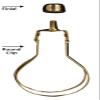 Royal Designs, Inc. CL-2001-BR-1 Heavy Duty Lampshade Clip Adapter With Finial For Round Light Bulbs, 1-pack, Polished Brass view 2