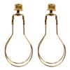 Royal Designs, Inc. CL-2001-BR-2 Heavy Duty Lampshade Clip Adapter with Finial for Round Light Bulbs, 2-Pack, Polished Brass view 1