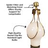 Royal Designs, Inc. CL-2001-BR-2 Heavy Duty Lampshade Clip Adapter with Finial for Round Light Bulbs, 2-Pack, Polished Brass view 3