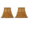 Upgradelights Set of 2 Bamboo Style 5 Inch Chandelier Lamp Shades 3x5x4.5 view 1