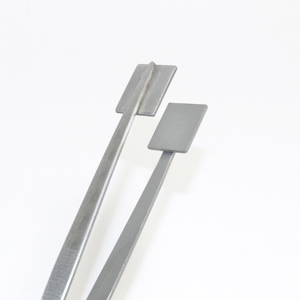 Mashing Tweezers Glass Work Bead Masher Tweezer 8 Lampworking 3/4" Surface S.S. By JTS