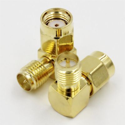 1 x RP-SMA Male Jack to RP-SMA Female Right Angle in Series Adapter Connector Quick Ship from US