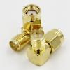 1 x RP-SMA Male Jack to RP-SMA Female Right Angle in Series Adapter Connector Quick Ship from US view 1