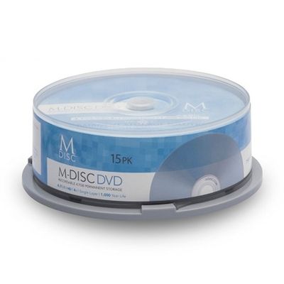 30 Pack Millenniata M-Disc DVD 4.7GB 4X HD 1000 Year Permanent Data Archival/Backup Blank Media Recordable Disc