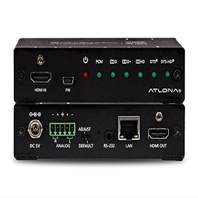 Atlona At-uhd-m2c-bal 4k/uhd Hdmi Multi Channel Digital to Two-Channel Balanced Analog Audio Converter