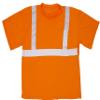 Mutual Industries Orange Class 2 Mesh Tee with 2" Silver Reflective Tape Short Sleeve High Visibility Safety Shirt Large view 1